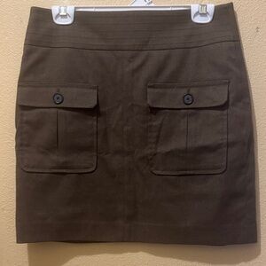 LOFT Dark Brown Mini Skirt